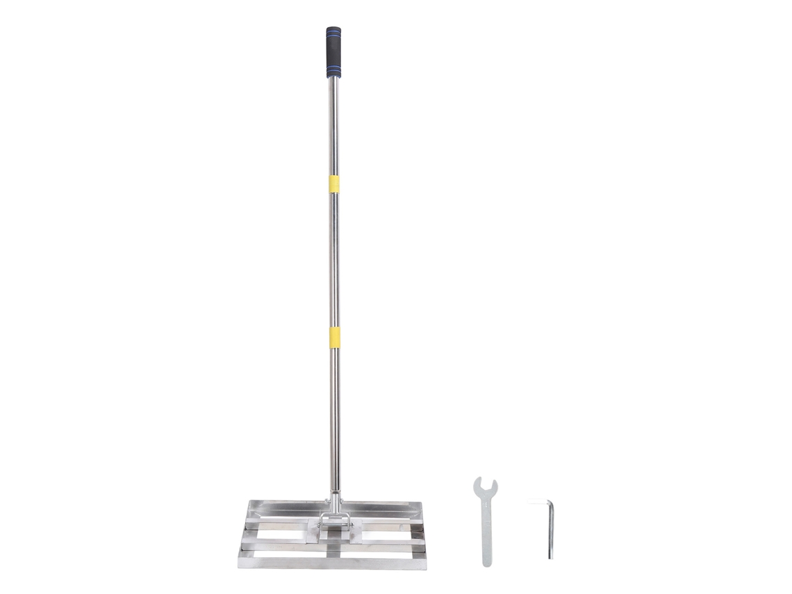 Rastrillo Nivelador De Acero Inoxidable Con Mango Ajustable Para Jardín, Patio, Campo De Golf Y Granja.