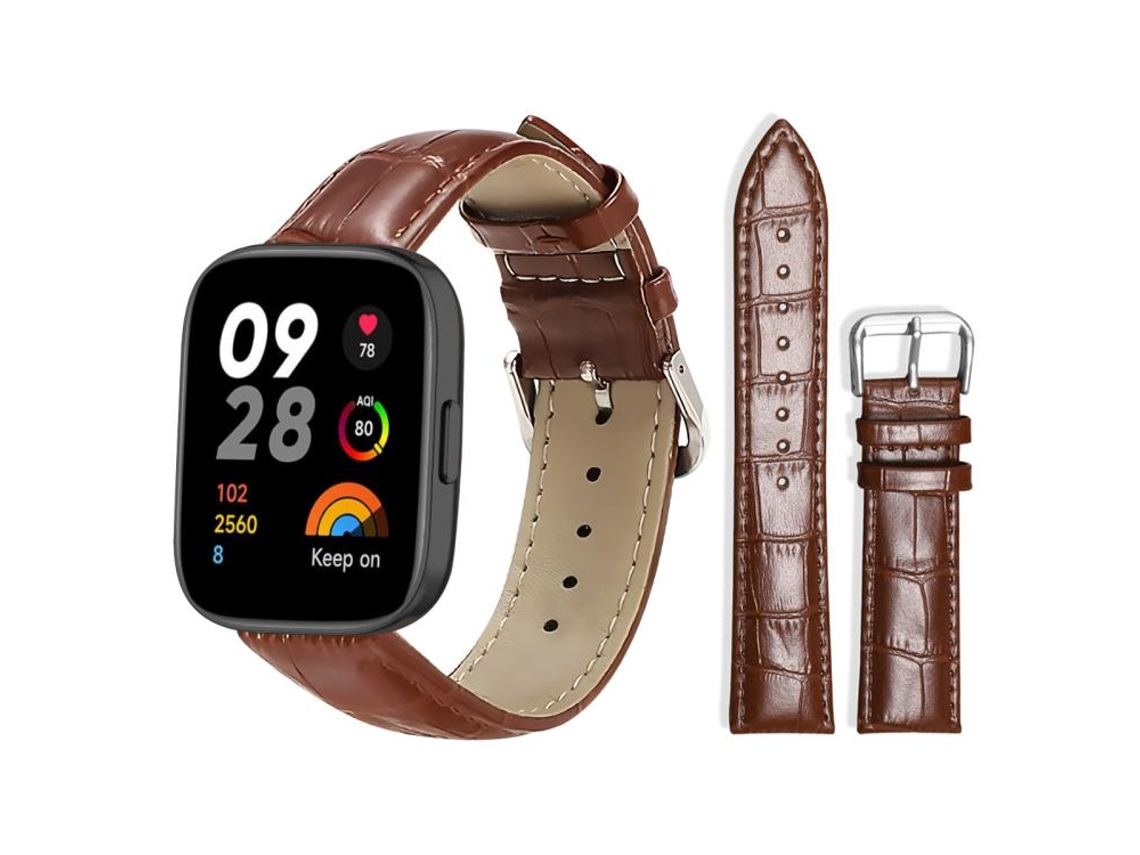 Correa para Redmi Watch 3 - Piel - Hebilla - Textura bambú (20 mm)