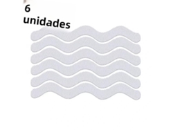 (6 Piezas) Adhesivos Antideslizantes Transparentes Para Suelos De Baños Y Duchas, Fabricados En Pvc.