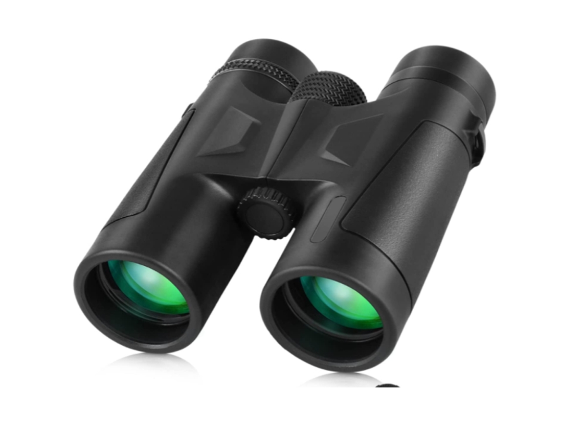 Binoculares 10x42 para adultos, con prisma Bak4 FMC, para observación de aves, viajes y observación de estrellas Yizhood (negro)