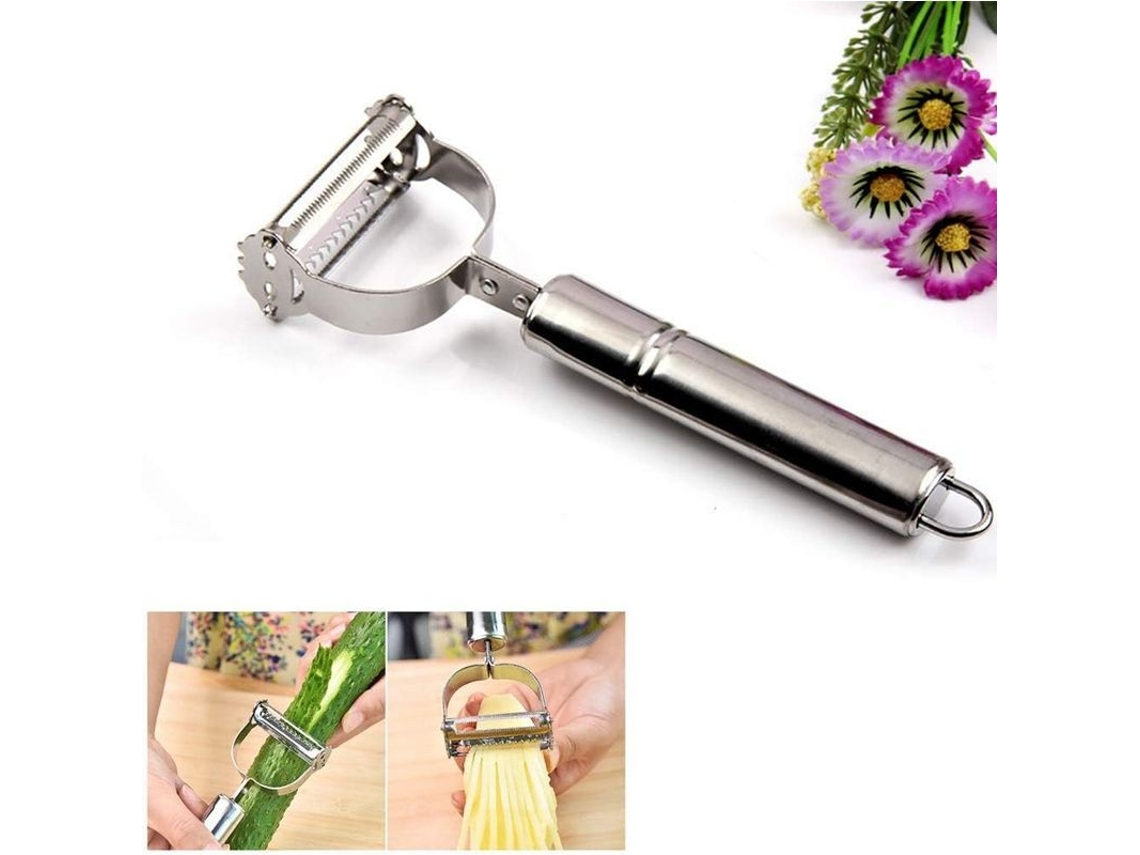 Raspador Y Pelador 2 En 1 De Acero Inoxidable Para Patatas, Zanahorias Y Verduras.