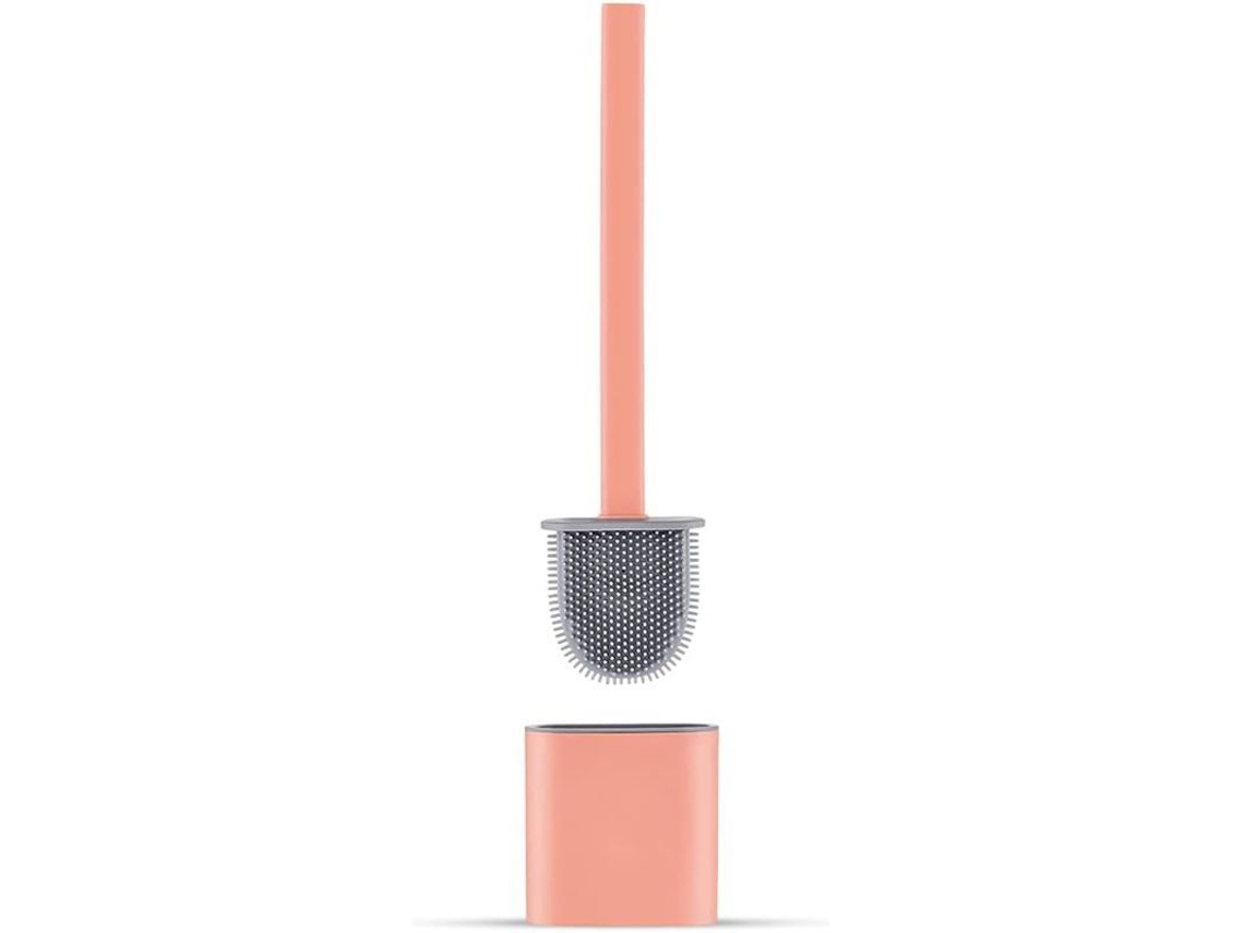 2026-cepillo De Inodoro De Silicona Plano Antibacteriano Antigoteo Secado Rápido Montaje Pared/suelo Rosa