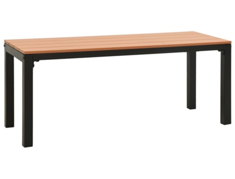 Banco de jardín VIDAXL Marrón Acero (110x39x45 cm)