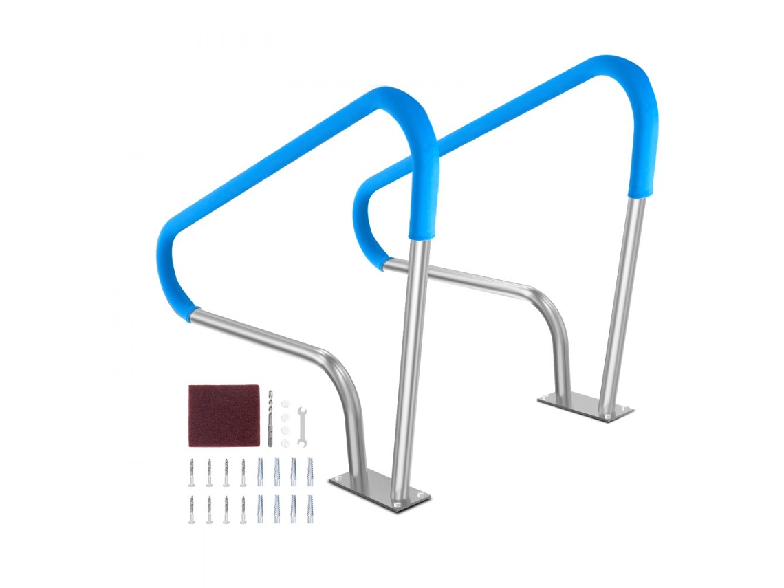 Pasamanos de Piscina de Acero Inoxidable 122x91cm con Fijación Segura y Antideslizante Tekmaquinas