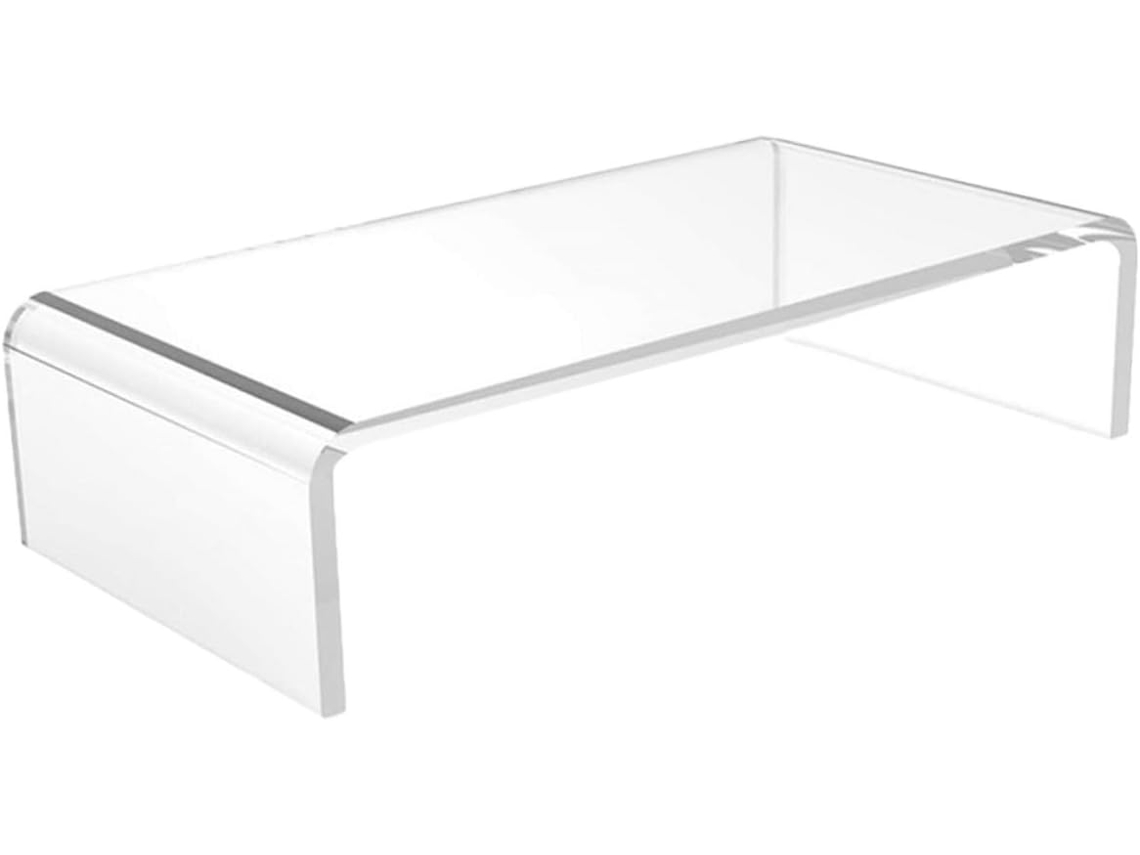 Soporte De Almacenamiento Para Monitor Con Base De Acrílico Transparente, Estable Y Elegante.