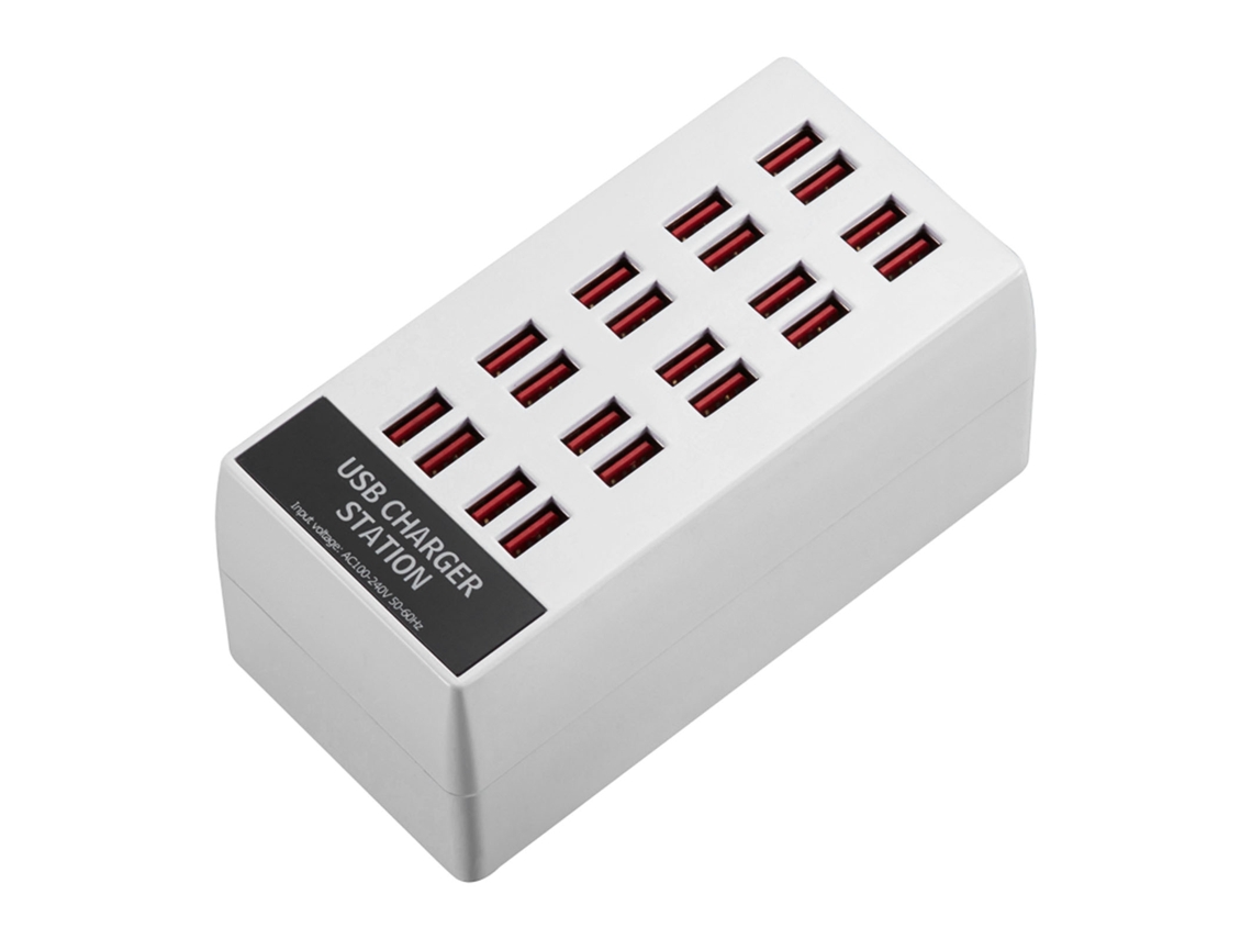 Estación De Carga Usb De 20 Puertos De 100w, Hub De Carga Rápida Compatible Con Dispositivos Ios Y Android