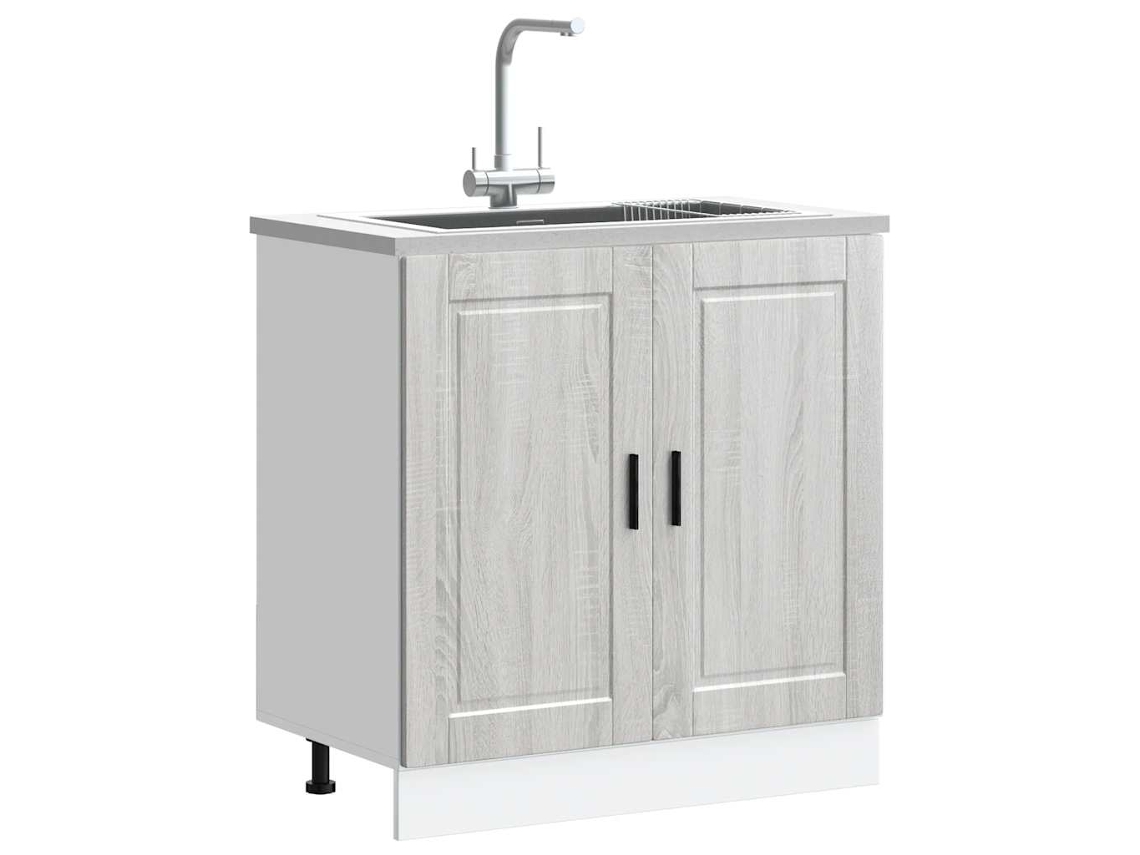 Mueble Bajo Fregadero porto Gris Sonoma madera Diseñada