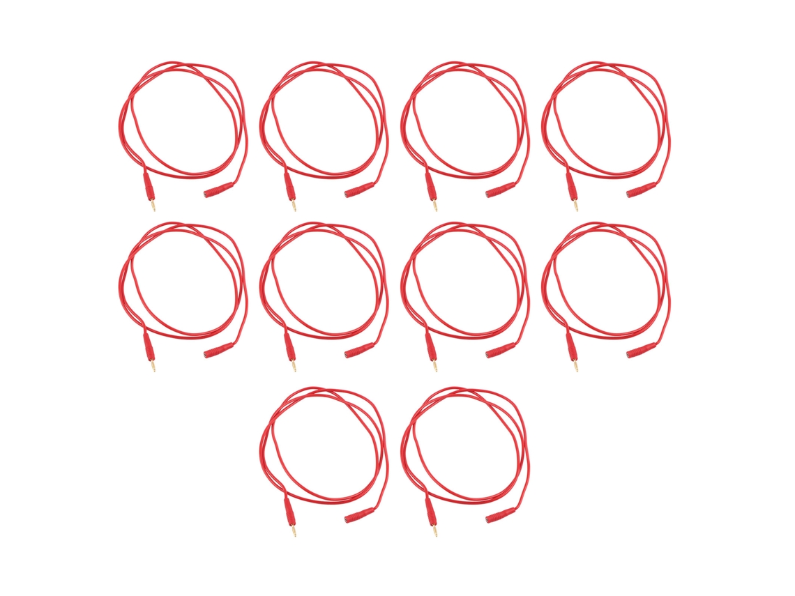 Cable De Prueba De 10 Piezas Con Conector Banana De Pvc Y Latón, 2 Mm, Rojo, Cable De Prueba Eléctrico Automotriz Para Multímetro, 10 A, 0,44 Mm²