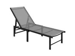Mesa de jardín exterior, estilo Express, con 5 posiciones, en Textilene, 166x60x84cm, Zinc. PENGJIANG SHOP