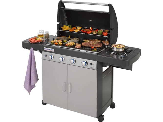 Barbacoa Campingaz 4 series classic ls plus bbq 12.8 2.3 kw gas quemadores 146.60 cm negro de acero inoxidable 12.8kw 12800