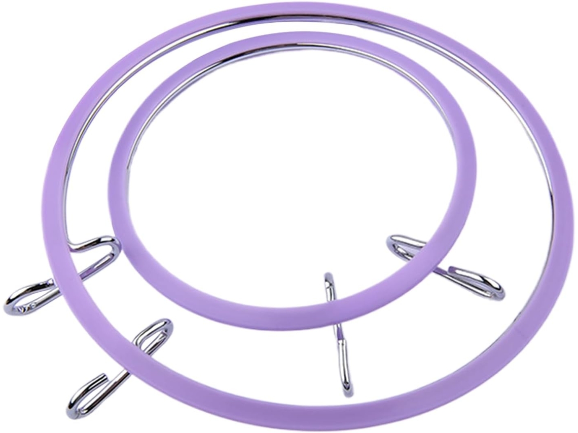 Bastidor De Bordado - 2 Peças Ajustáveis Para Costura E Artesanato, Bastidor Metálico Com Mola Cruz, Bordado Diy,