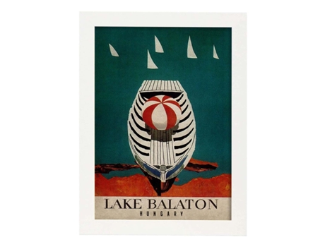 Poster NACNIC Vintage de Lago Balaton