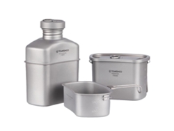 Juego de taza y botella para exteriores (ultraligero, apto para cocinar en camping)