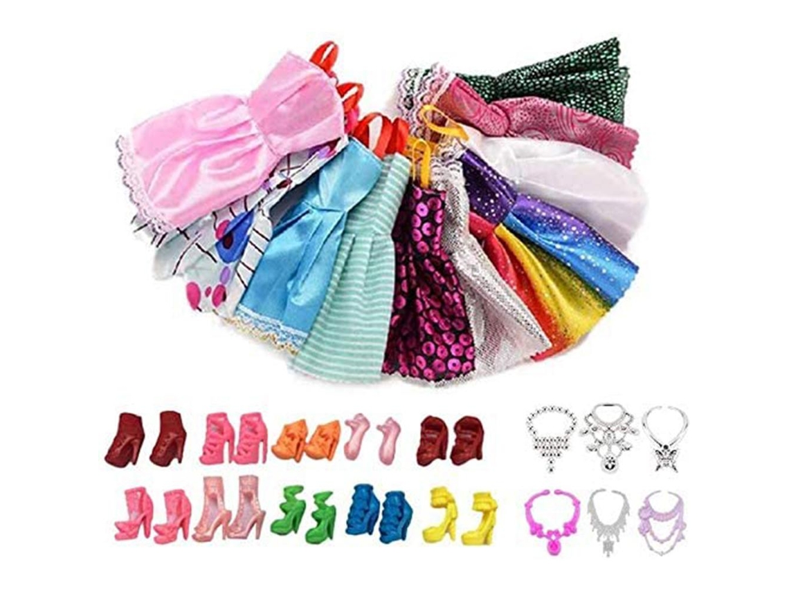 Conjunto De Ropa De Fiesta Para Muñecas, Accesorios Suaves Para Niñas De 29-30 Cm Con Sujetador, Zapatos Y Collares.