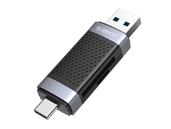 Lector De Tarjetas De Memoria Orico Cd2d-ac2-bk-ep Usb-a Y Usb-c Para Sd/microsd
