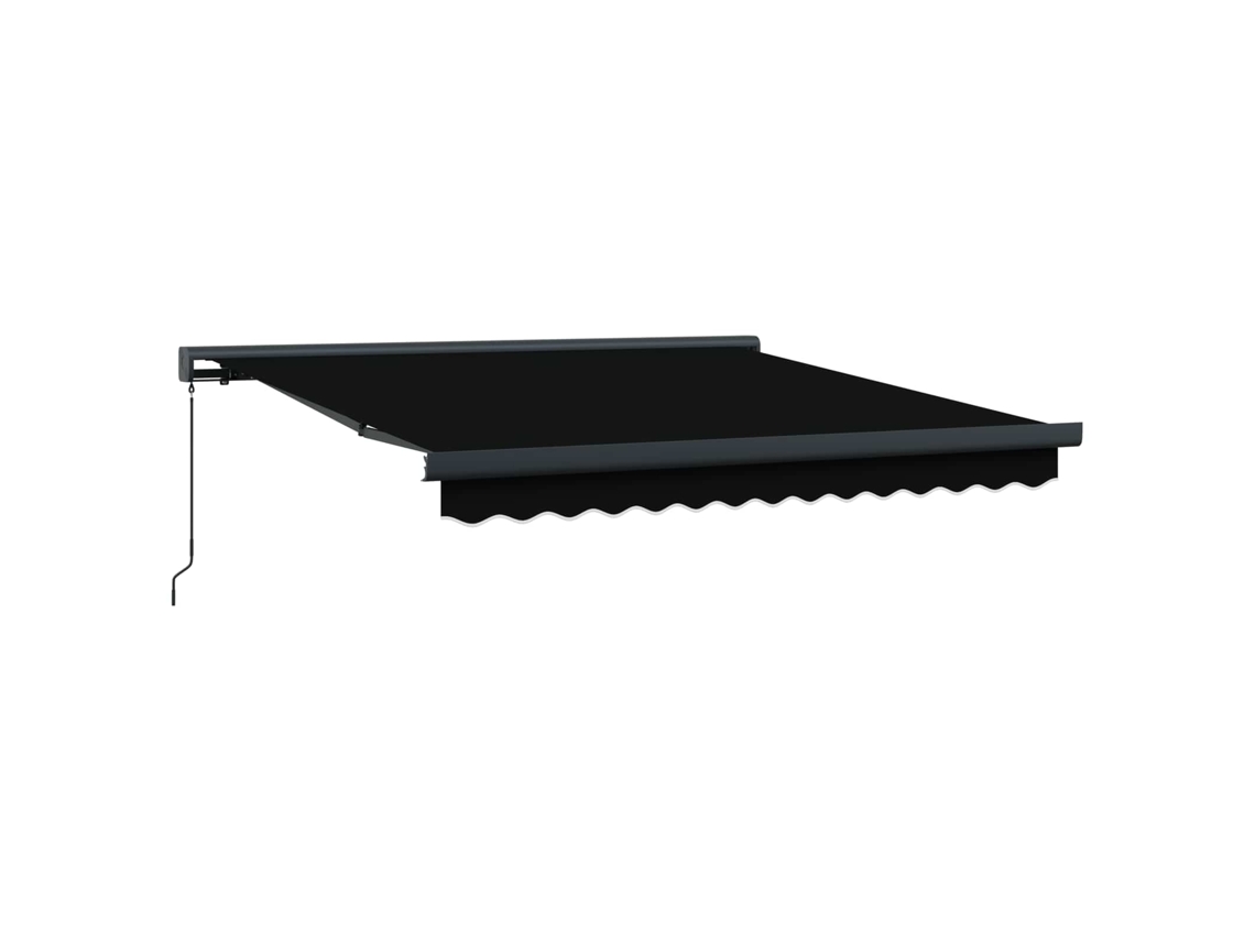 Maison Exclusive - Toldo Retráctil Negro 350 X 250 Cm Tela Y Metal