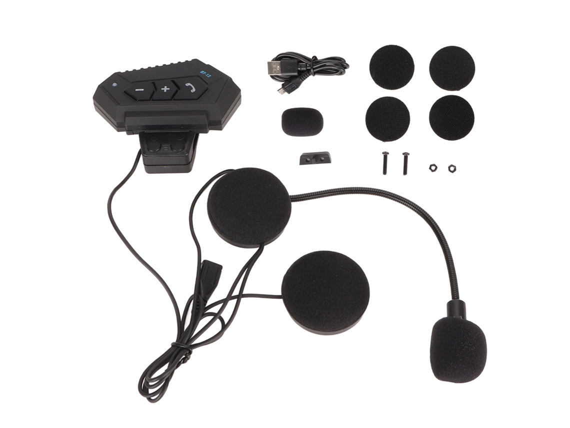 Auriculares Bluetooth Para Casco De Motocicleta Con Sonido Estéreo, Llamadas Manos Libres Y Función De Respuesta Automática.
