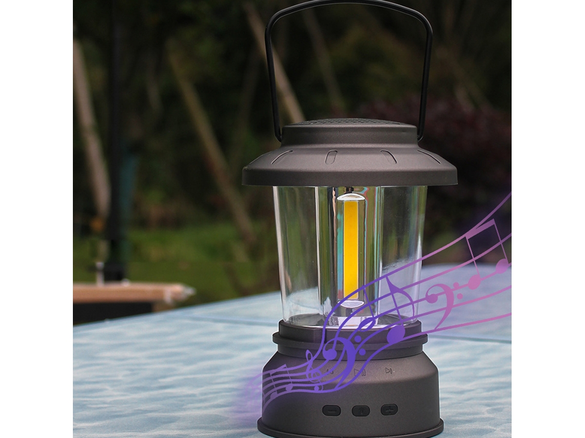 Lámpara De Camping Portátil Con Altavoz Bluetooth, Recargable Por Usb, Linterna De Techo, Lámpara De Emergencia Impermeable