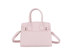 Bolso de mano para mujer con efecto cocodrilo rosa y correa de hombro extraíble GALLANTRY
