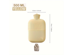 Termo Amarillo De 500 Ml Con Llenado Rápido Se Puede Usar En Casa Como Calentador De Agua, Calentador De Manos O Calentador De Manos Grueso.