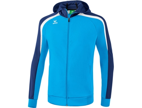 Chaqueta Entrenamiento Niños ERIMA Liga 2.0 con Capucha (Azul y Blanco - 10 ans)