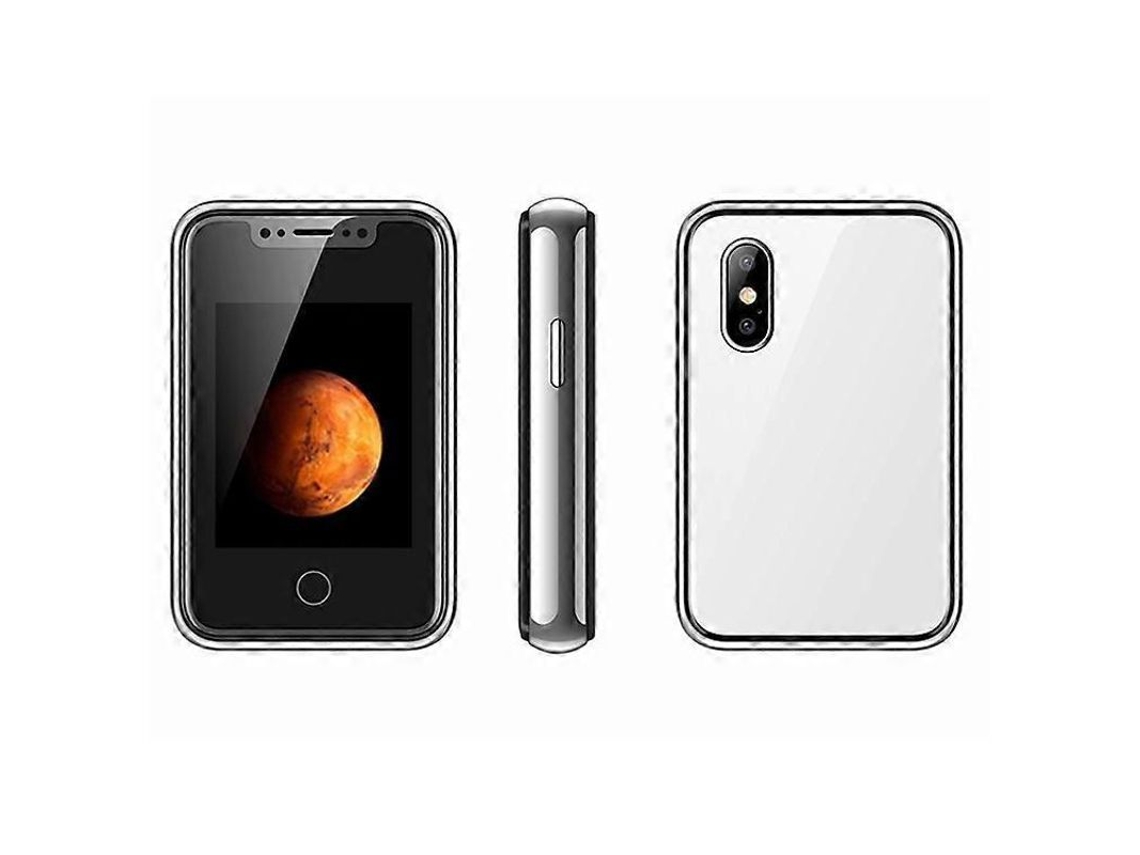 Mini Teléfono Móvil 8xr Con Pantalla Táctil De 1,77 Pulgadas, Doble Sim, Batería De 350 Mah, Blanco.