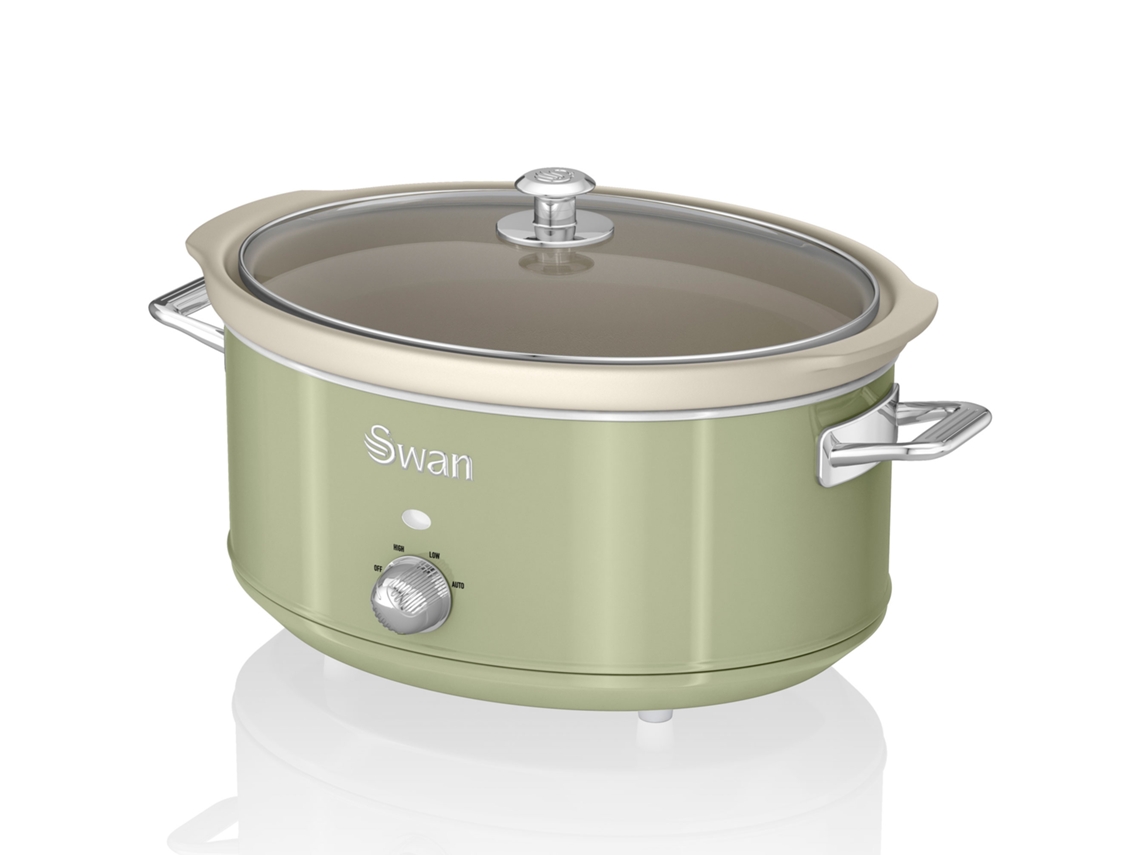 Slow Cooker SWAN 6,5L (40 x 24,5 x 31 cm - Ceramico - Verde)