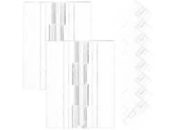 10 Bisagras De Acrílico Transparentes Plegables Para Gabinetes Y Cajones 4,50x3,40x0,50cm Como Se Muestra