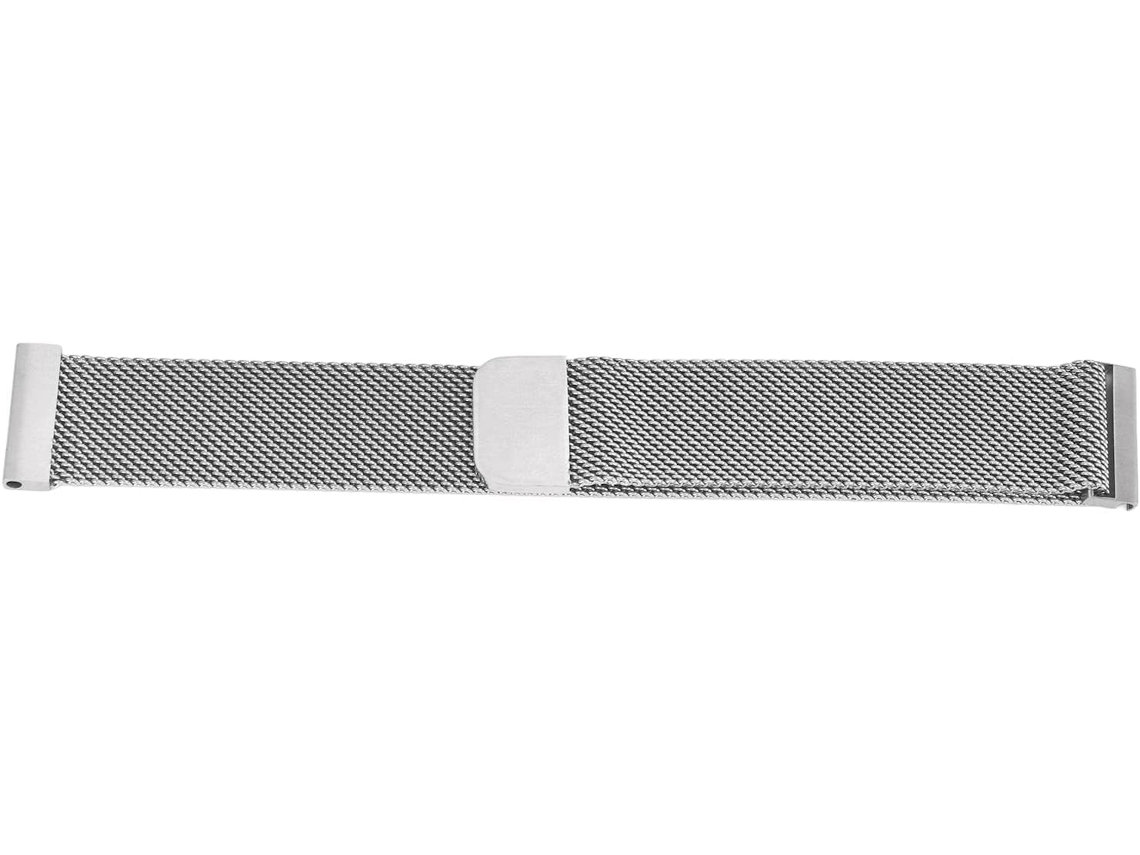 Pulsera Leyt para reloj inteligente, transpirable, de acero inoxidable suave de 18 mm para fiestas Jortmrd (plateada)