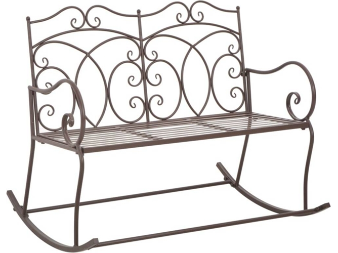 Banco Jardin VIDAXL Marrón Metal (40x30.5x81 cm)