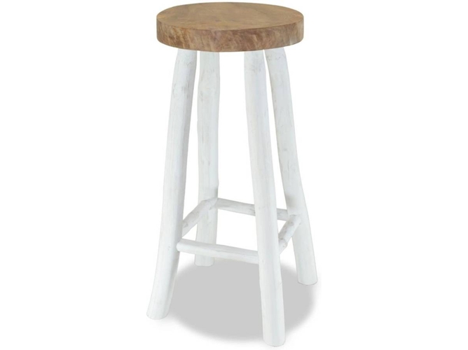 vidaXL Taburete de cocina de madera de teca