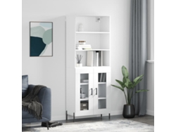 Aparador Alto Madera Contrachapada Blanco 69,5x34x180 Cm