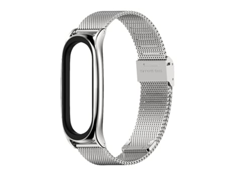 Correa Smartwatch para Xiaomi Mi Band 6/5/4/3 Mijobs Milan Buckle Plus Acero Inoxidable (Plata)