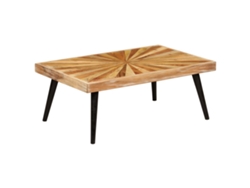 Mesa de Centro de Apoyo en Madera de Mangostán Maciza 90X55X36 cm