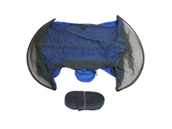 Hamaca ligera de camping con mosquitera, azul, Worten