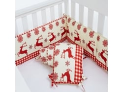Juego De Protectores De Cuna Panoona 4 Piezas (2 X 132 Cm + 2 X 68,5 Cm) Con Diseño De Ciervo