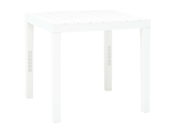 Mesa de jardín LOVELY HOME de plástico blanco (78 x 78 x 72 cm)