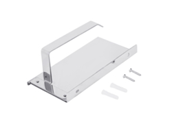 Soporte/enrollador de papel higiénico de acero inoxidable para montaje en pared, ideal para el baño.