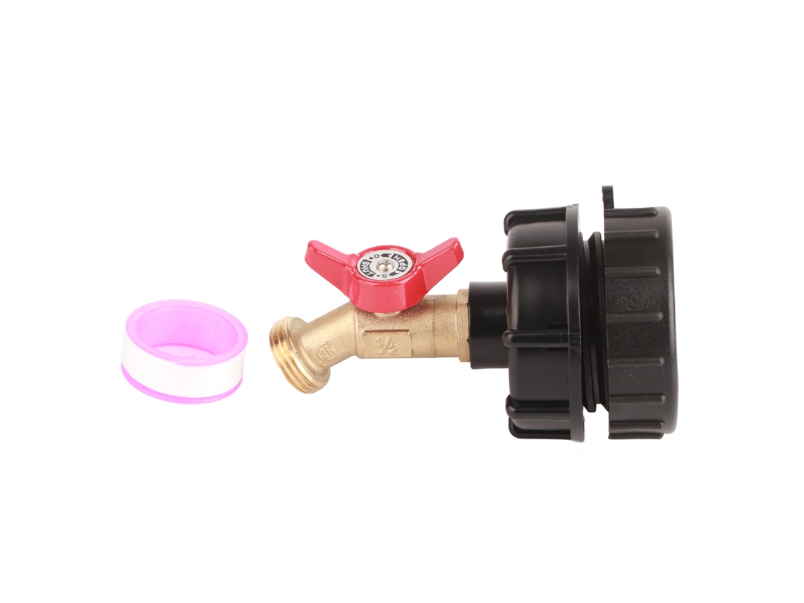 Adaptador para tanque IBC con válvula y boquilla pequeña