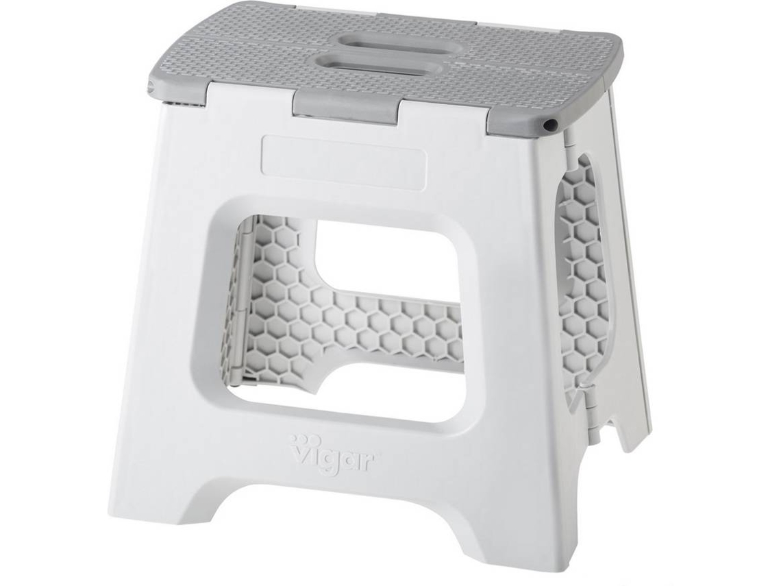Taburete Plegable VIGAR Gris (Polipropileno - 34x3x42 cm)