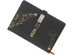 Elegante cuaderno con índice y marcapáginas para organización profesional y uso personal.