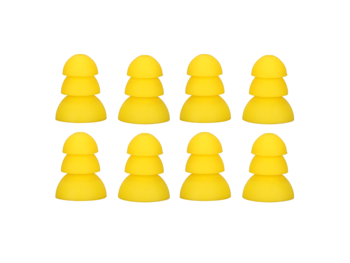 8 Puentes Auriculares Para Audífonos De Silicona Suave, 3 Capas, Compatibles Con Bte Ite Pocket, Color Amarillo.