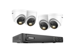 Sistema de videovigilancia, resolución de 12 MP, monitorización remota, NVR de 8 canales con 4 cámaras, sin fabricante de equipo original (OEM).