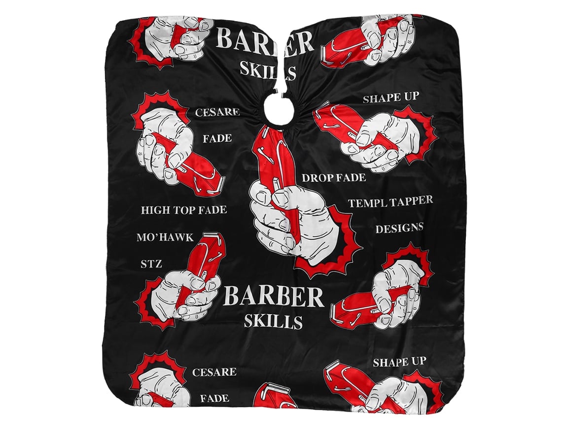 Capa impermeable para peluquero/a de salón de belleza (160 x 140 cm), negra, antiestática, suave y cómoda (2026).