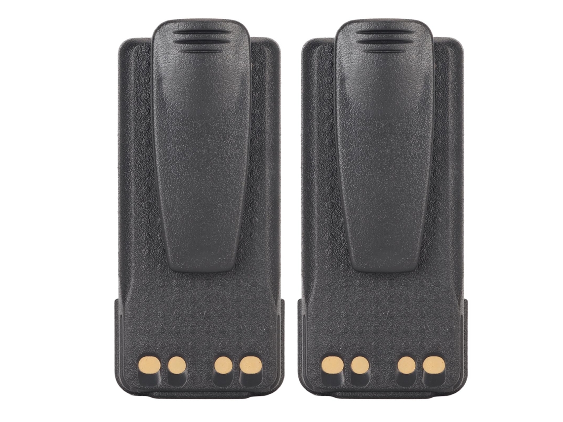 2 Baterías De Repuesto De 3000 Mah Y 7,4 V De Iones De Litio Con Clip Para Radios Motorola Xir P8606, P8660 Y P8668.