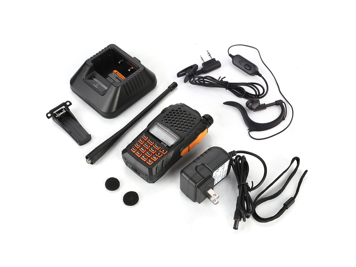 Radio Bidireccional Recargable Uv-6r De 7 W Con Indicaciones De Voz, Pantalla Lcd, 128 Canales, Walkie-talkie.