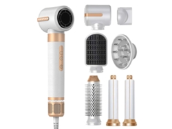 Secador de pelo Profesional de Alta Velocidad Klack Hot Air Styler 7 En 1, 110000 rpm, Cepillo Secador, Difusor, Alisador, Moldeador
