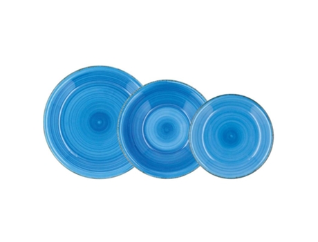 Vajilla loza vita azul 18 piezas