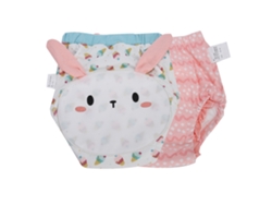 Braguitas De Entrenamiento Sanitarias Lavables Para Bebés, Algodón Superabsorbente (2 Unidades) Bunny 90