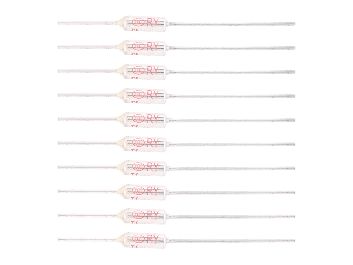 10 Fusibles Térmicos Metálicos De 250 Vca, 10 A, Con Protección Contra Sobretemperatura De 72-250 ℃.